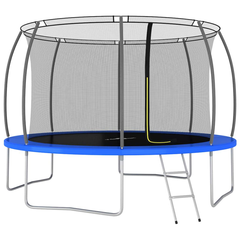 Trampolína S Příslušenstvím Kulatá 366 X 80 Cm 150 Kg - Modrá / Ø 366 x 80 cm