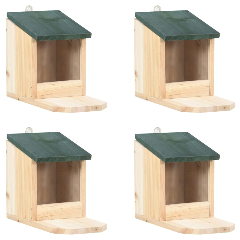 Domeček Pro Veverky 4 Ks Jedlové Dřevo