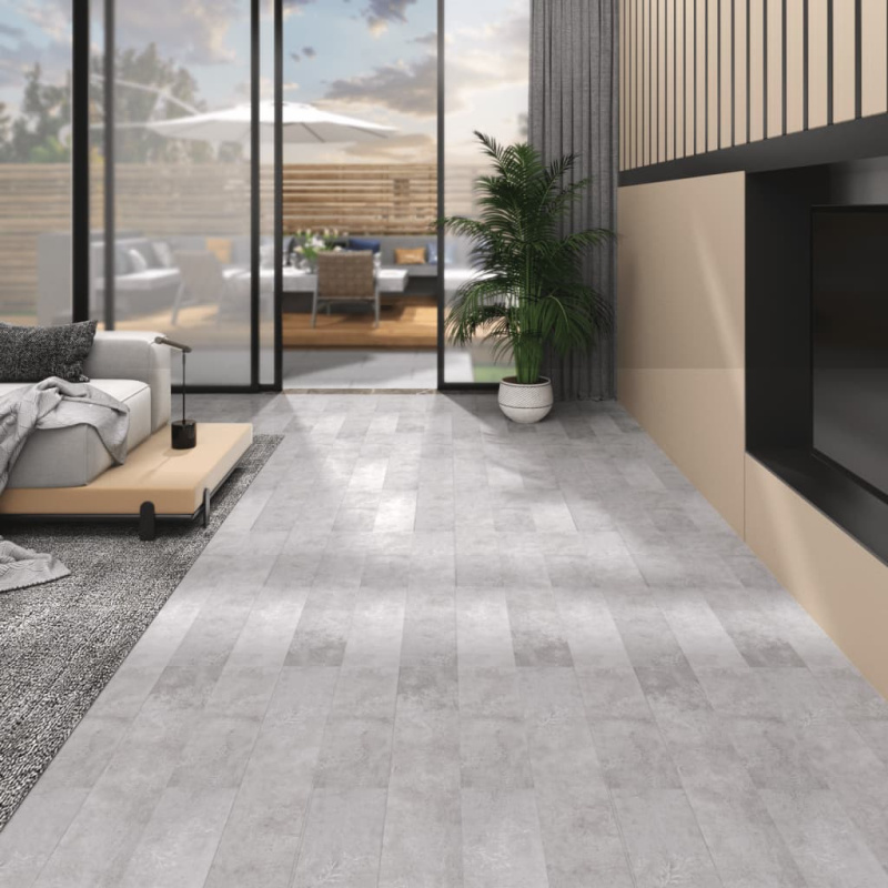 Podlahová Krytina Pvc 5,02 M² 2 Mm Samolepicí - cementová hnědá / 5.02 m²