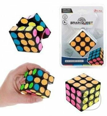Hlavolam kostka plast 6x6cm v blistru