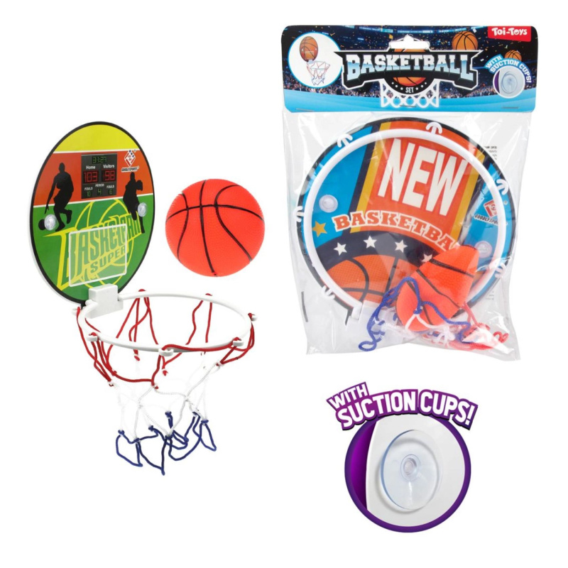 Mini basketbalový koš s přísavkami a míčkem