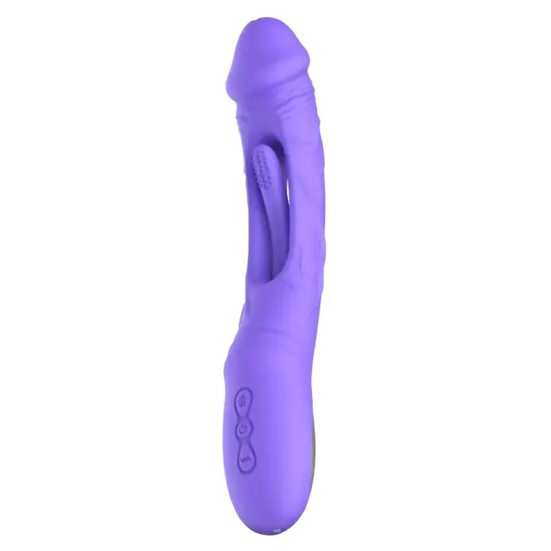 Good Vibes Only Vibrátor se stimulátorem bodu G - fialový