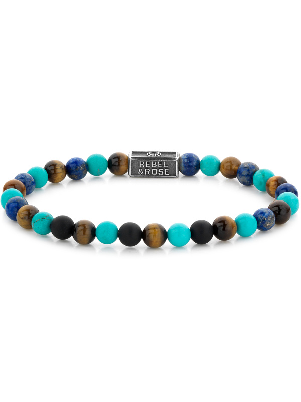 Rebel & Rose RR-6S006-S-M Unisex náramek - Mix Turquoise 925