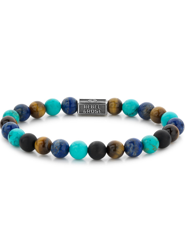 Rebel & Rose RR-8S006-S-L Mens náramek - Mix Turquoise 925