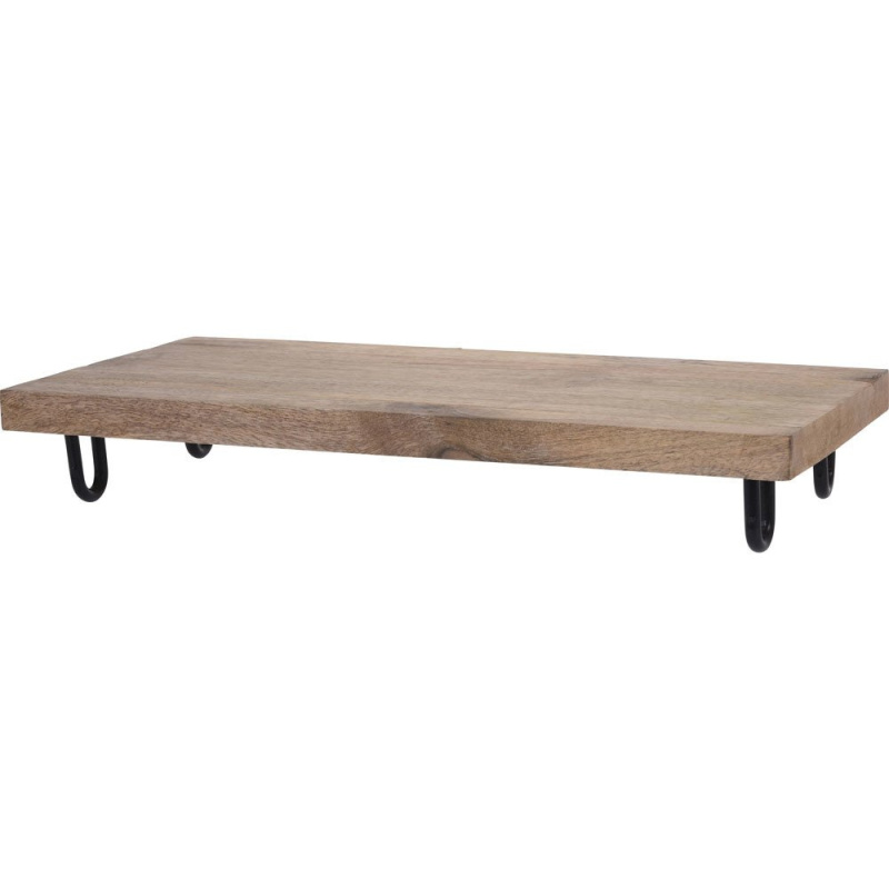 Home Styling Collection Velká deska s dřeva mango, podnos na nohách ideální pro velké i malé občerstvení A44321800 hnědá