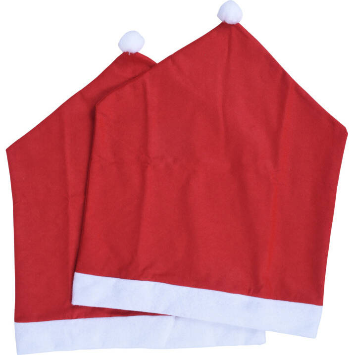 Home Styling Collection Potah na židli, čepice Santa, 60 cm, 2 kusy červená