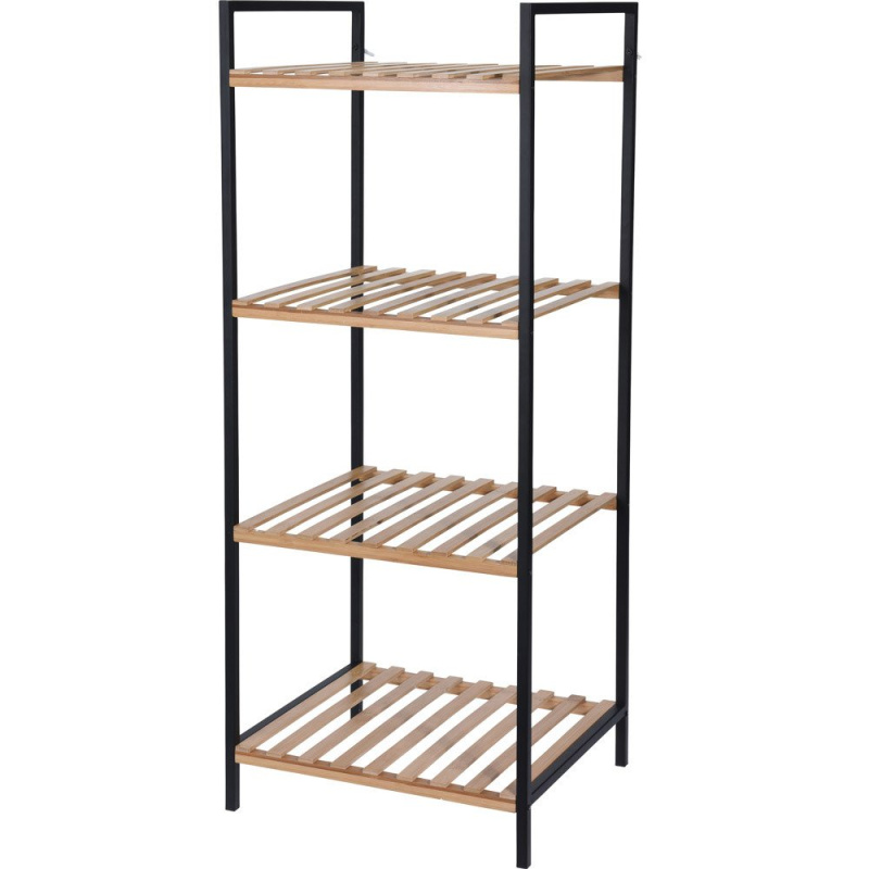 Bathroom Solutions Koupelnový regál, 4 police, bambusový, 38 x 95 x 32,5 cm hnědá