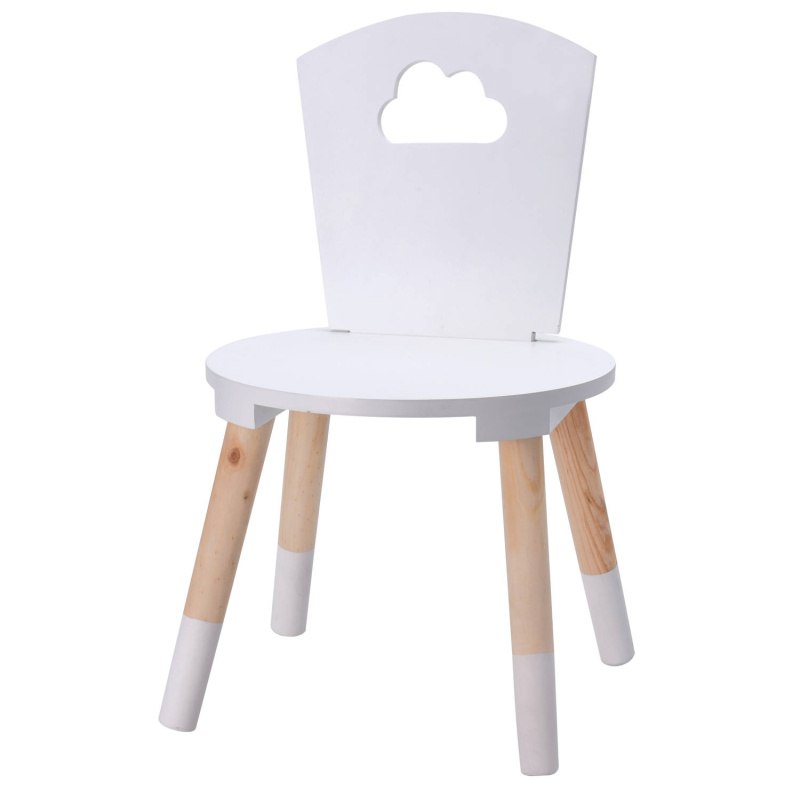 Home Styling Collection Dětská stolička, dřevěná, bílá bílý