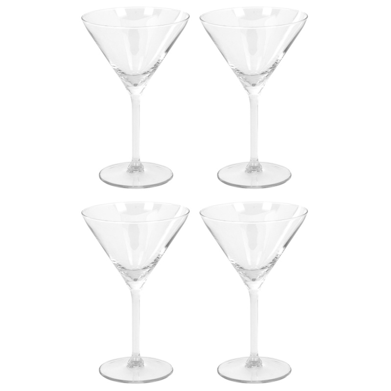 EH Excellent Houseware Sklenice na Martini, 260 ml, 4 ks, transparentní
