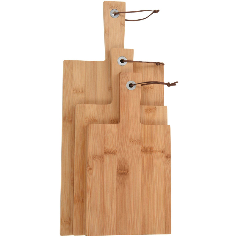 EH Excellent Houseware Krajecí prkna, bambusové, 3 ks hnědý