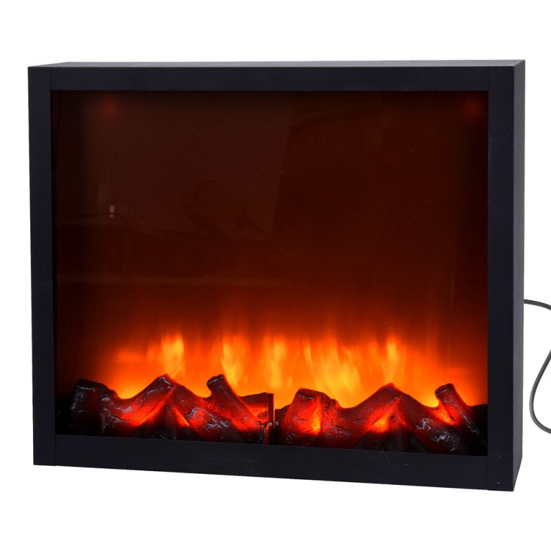 Home Styling Collection Elektrický krb LED vánoční dekorace 41 x 25 cm ADA100100 černá