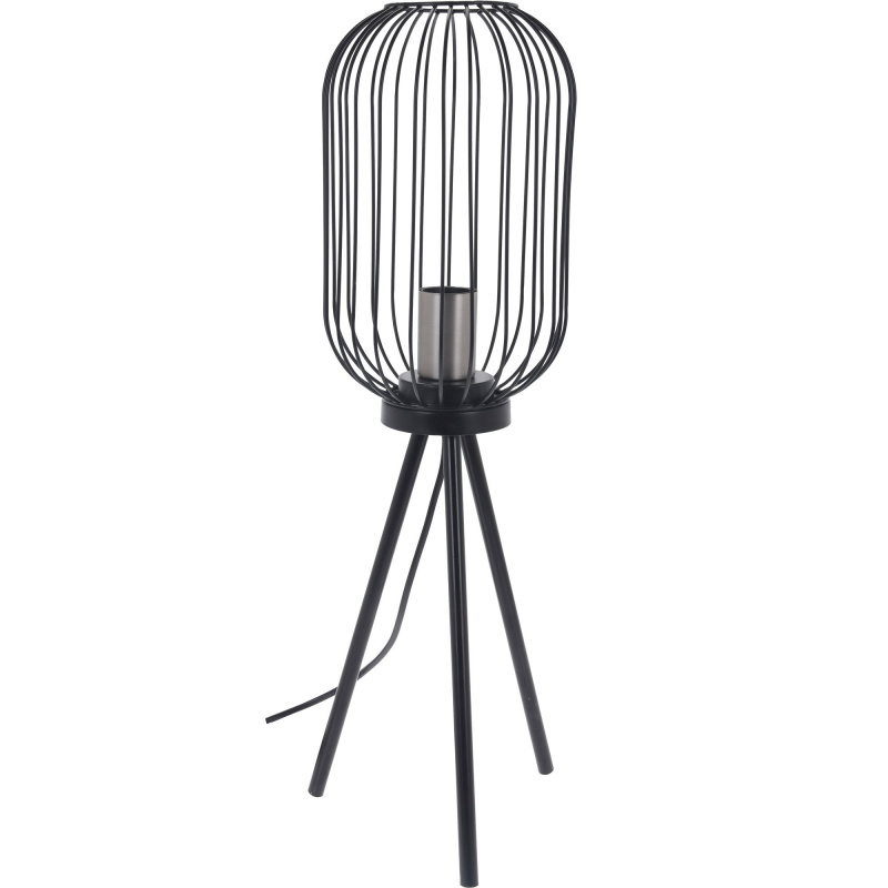 Home Styling Collection Kovová třínohá lampa, 36 cm, černá černá