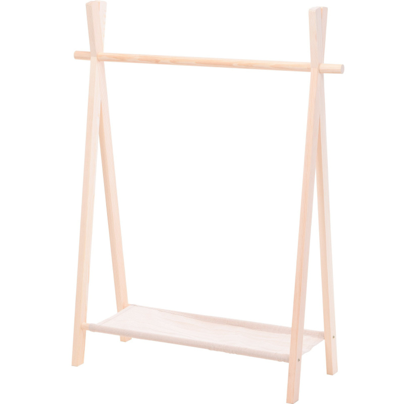 Home Styling Collection Dětské věšák na oděvy, 80 x 30 x 100 cm, dřevěný hnědý