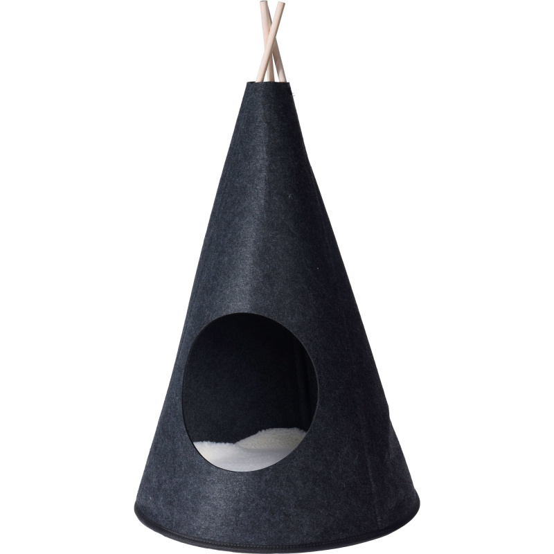 Home Styling Collection Týpí Stanové kočičí lůžko 40 x 70 cm černá