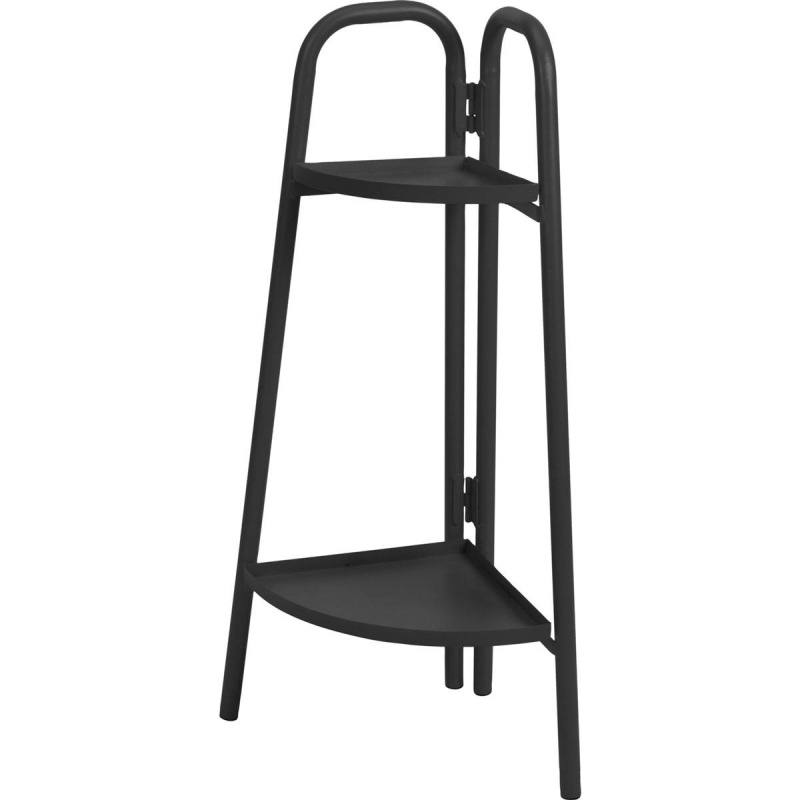 Ambiance Rohový stojan na květiny, kovový, antracitový, 70 cm antracitový