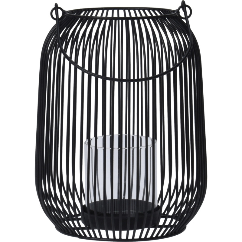 Koopman Kovová lucerna černá pr. 17 x 22 cm