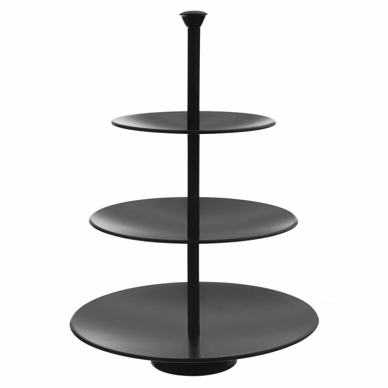 Excellent Houseware 3Patrový Servírovací Stojan 36,5 Cm Nerezová Ocel - Černá