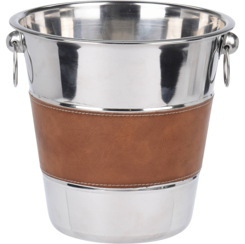 EH Excellent Houseware Kbelík na šampaňské z nerezové oceli, stříbrný stříbrná