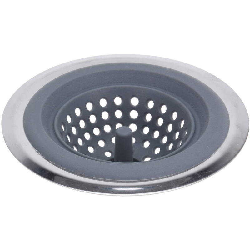 EH Excellent Houseware Sítko do dřezu, Ø 13 cm, šedé šedá