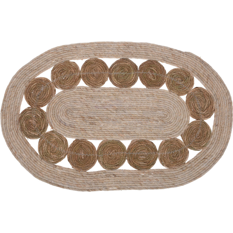 Home Styling Collection Jutový koberec 80 x 50 cm hnědá