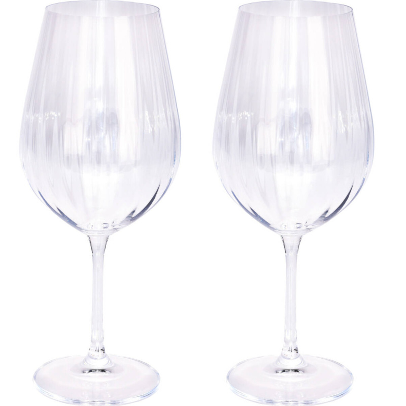 Home Styling Collection Sklenice na červené víno, ražené, 2 kusy transparentní