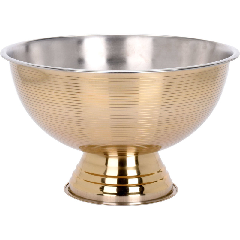 EH Excellent Houseware Dekorativní mísa z nerezové oceli, 39,5 cm, zlatá zlatá