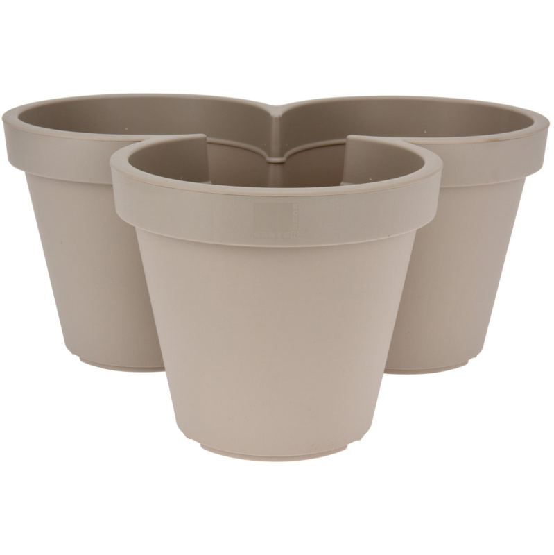 Home Styling Collection Květináč na tři květiny, Ø 44 x 20 cm, béžový béžová