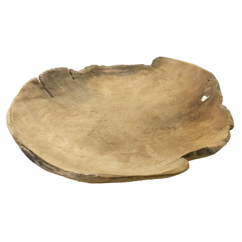 EH Excellent Houseware Dekorativní miska z teakového dřeva, Ø 40 cm hnědý
