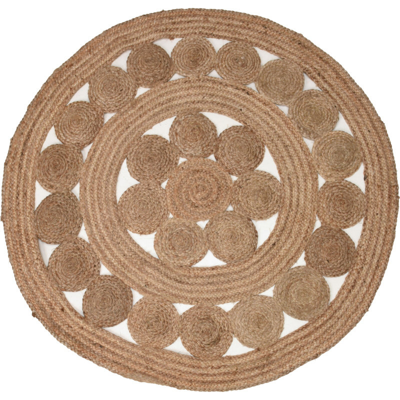 Home Styling Collection Jutový koberec, 120 cm se vzorem hnědý