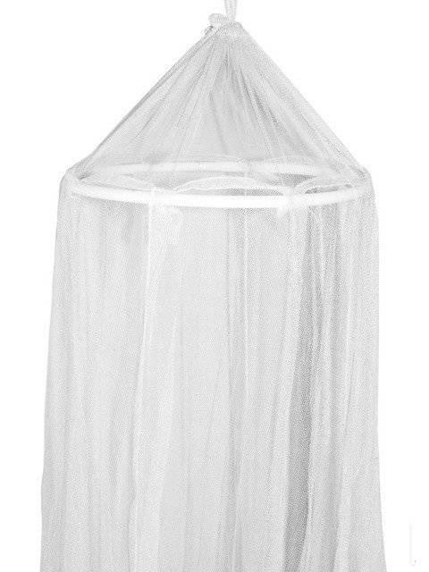 EH Excellent Houseware Síť, moskytiéra nad postel, Ø 65 x 230 cm, bílá bílá
