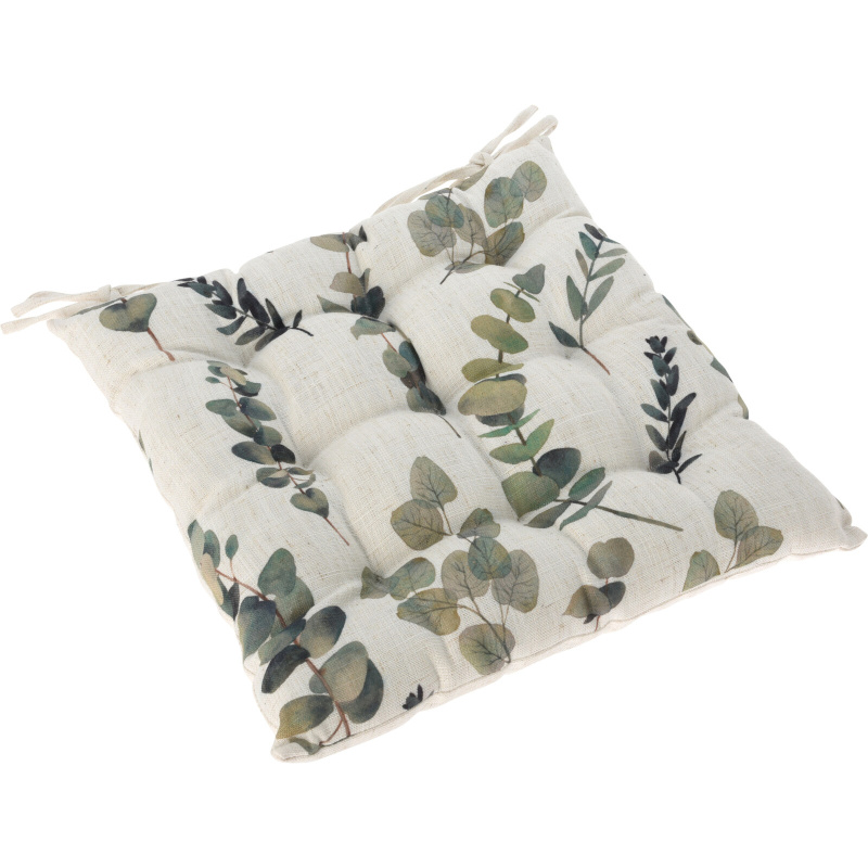 Home Styling Collection Podsedák na židli s rostlinným vzorem, 40 x 40 cm vícebarevný