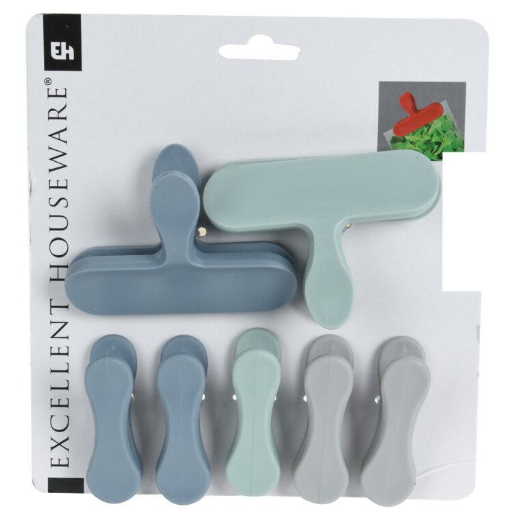 EH Excellent Houseware Spony na sáčky, 7 ks, vícebarevný