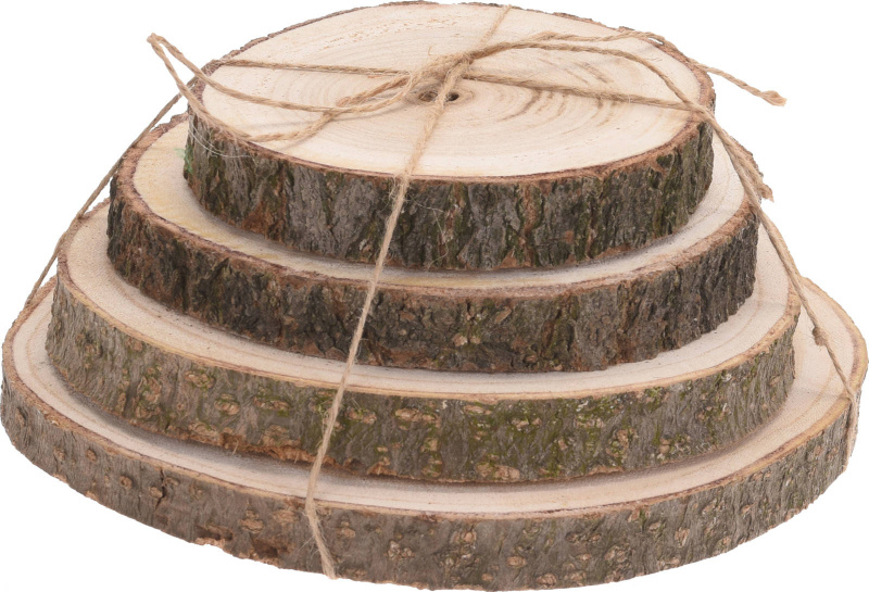 Home Styling Collection Dřevěné prostírání NATURAL, sada 4 hnědý