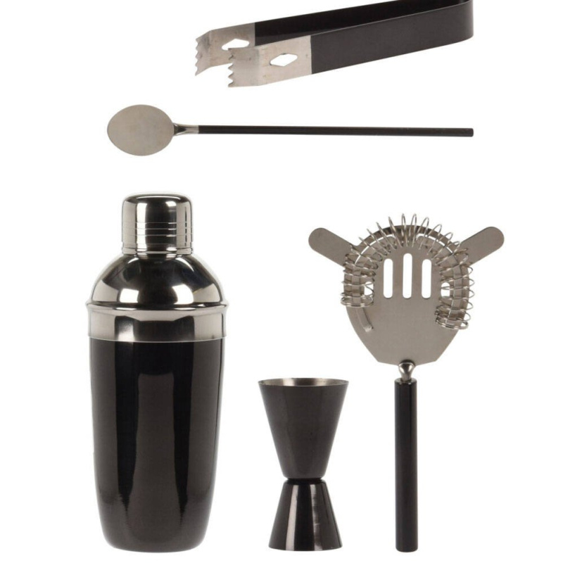 EH Excellent Houseware Barmanský set, 5 prvků černá