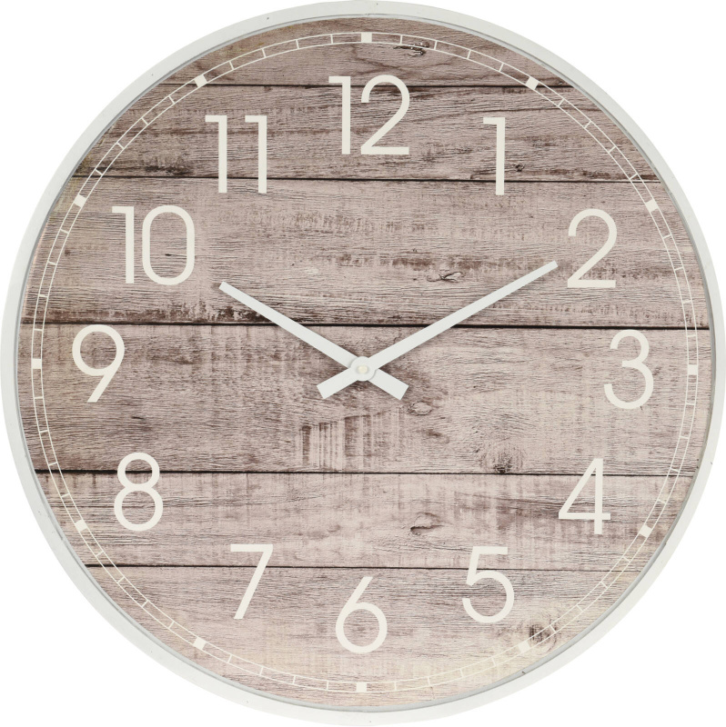 Home Styling Collection Nástěnné hodiny, MDF, O 60 cm hnědá