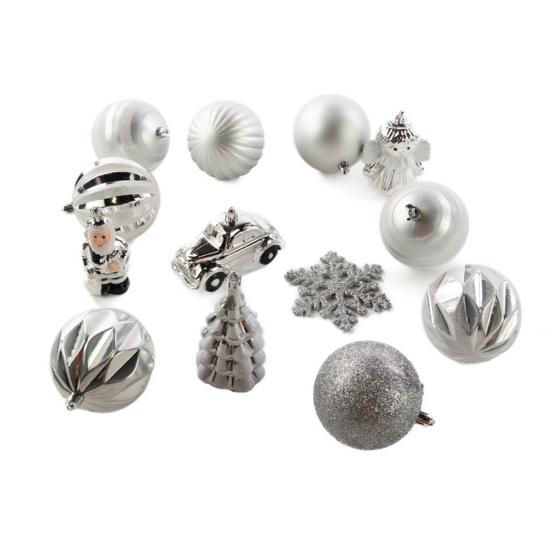 Home Styling Collection Sada vánočních ozdob, 20 ks stříbrná