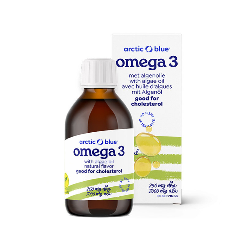 ARCTIC BLUE® Omega 3 Algae (Lněný olej + olej z mořské řasy) - 150 ml