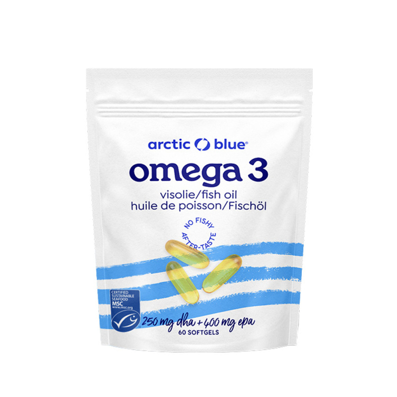 ARCTIC BLUE® Omega 3 (250mg DHA & 400mg EPA) původ Aljaška - 60 kapslí