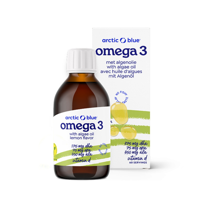 ARCTIC BLUE® Vegan Omega 3-6-9 Algae (Konopný olej + olej z mořské řasy + vitamín D 400IU) - 150ml