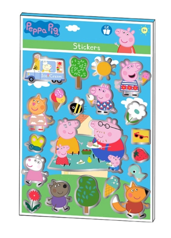 Sada samolepek Peppa Pig – 6 listů