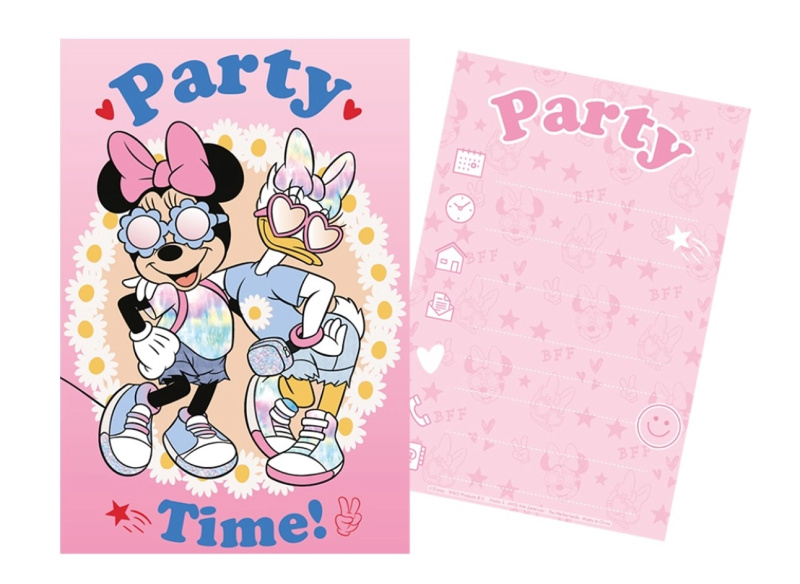 Sada párty pozvánek a obálek MINNIE MOUSE 5+5