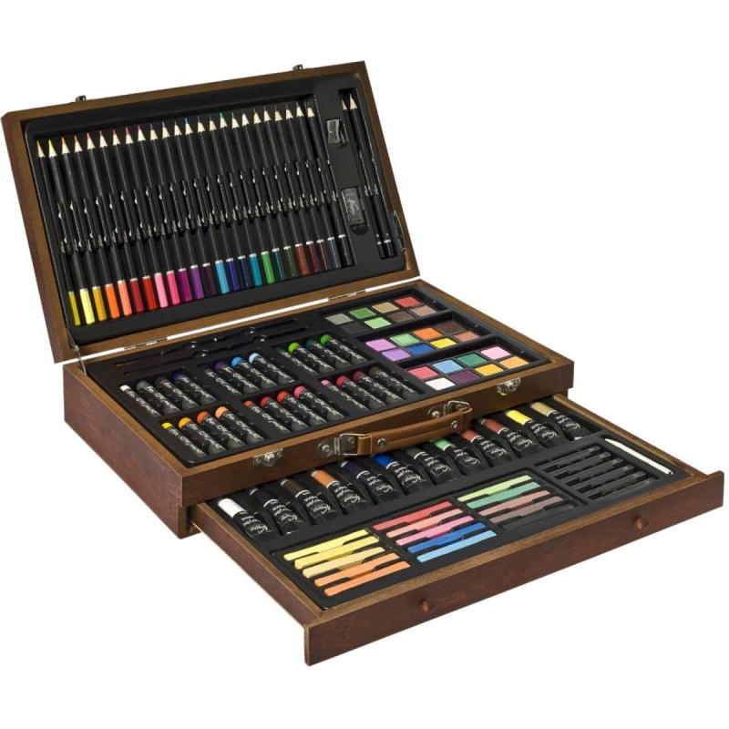 Nassau Sada pro malíře v dřevěném kufříku 112 ks Rossi