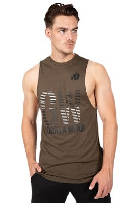 Gorilla Wear Pánské tílko Dakota Sleveless T-shirt Army Green - 3XL VÝPRODEJ