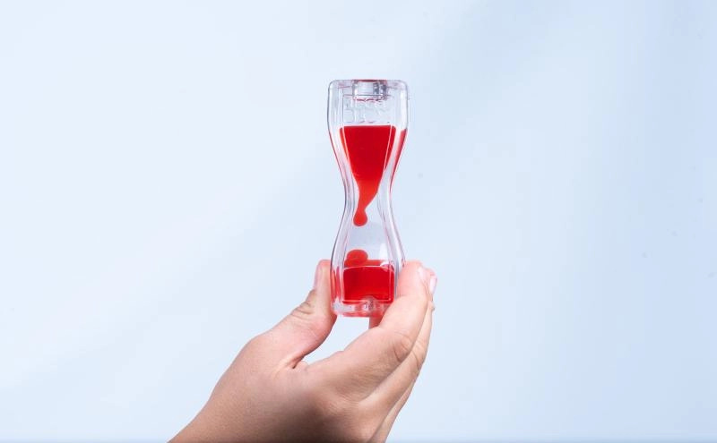 Fidget Blox Vision - barevná láva - červená