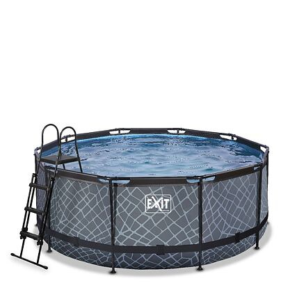 EXIT Frame Pool o360x122cm (12v Sand filter) – Stone Grey