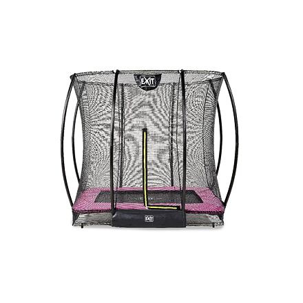EXIT Silhouette pozemní trampolína 153x214cm s ochrannou sítí - růžová