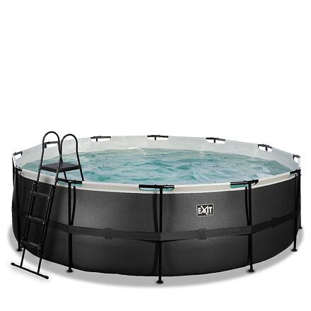 EXIT Frame Pool o450x122cm (12v Sand filter) – Black-Leather Style