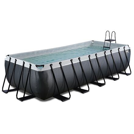 EXIT Frame Pool 5.4x2.5x1.22m (12v Sand filter) – Black-Leather Style