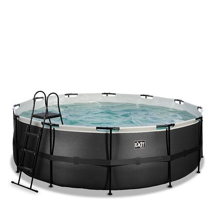 EXIT Frame Pool o427x122cm (12v Cartridge filter) – Black-Leather Style