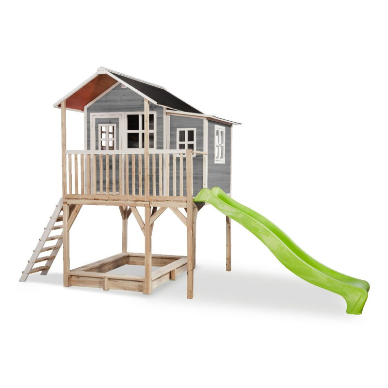 EXIT TOYS Zahradní cedrový domeček Exit Loft 750 šedý